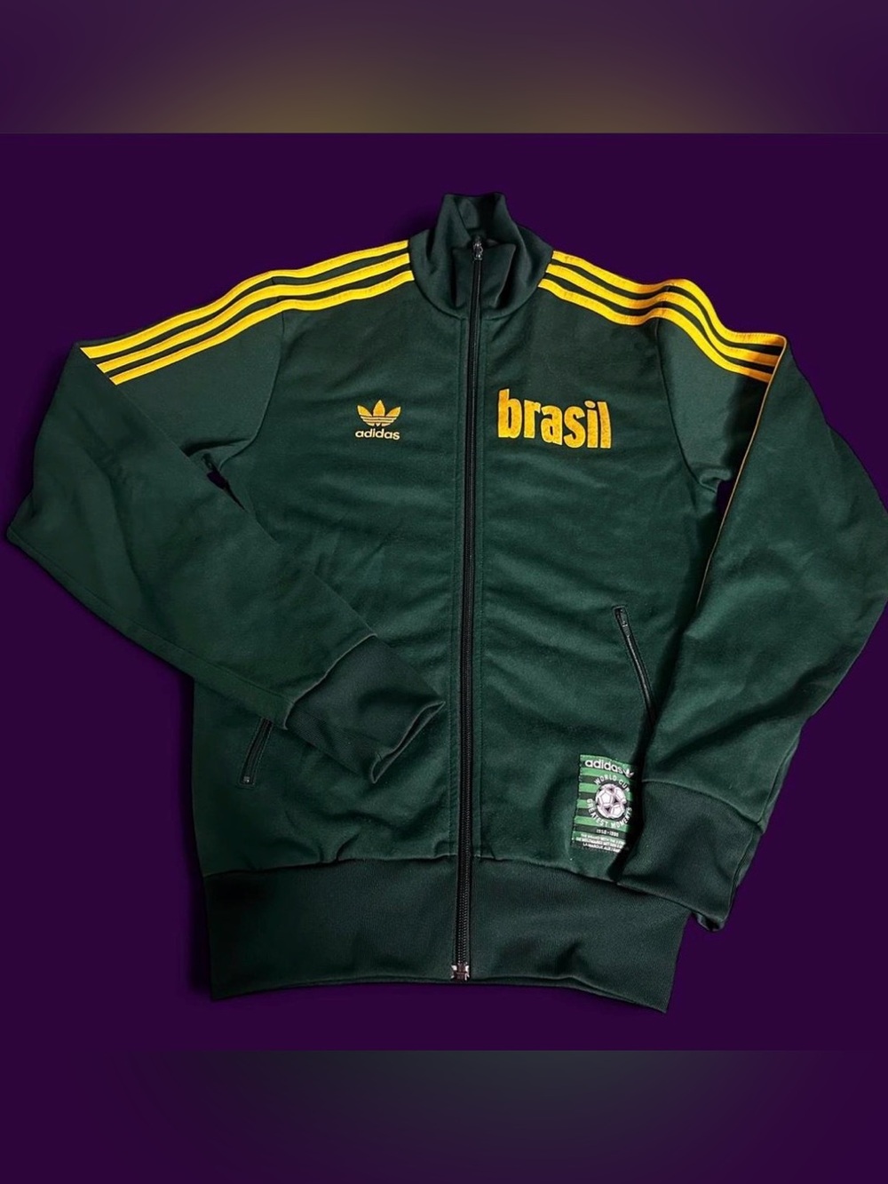 Vintage Adidas Brasil 1970 World Cup Greatest Moments Track Jacket 2005